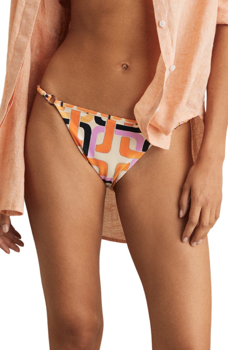 Reiss Wynee Bikini Bottoms, Main, color, Orange