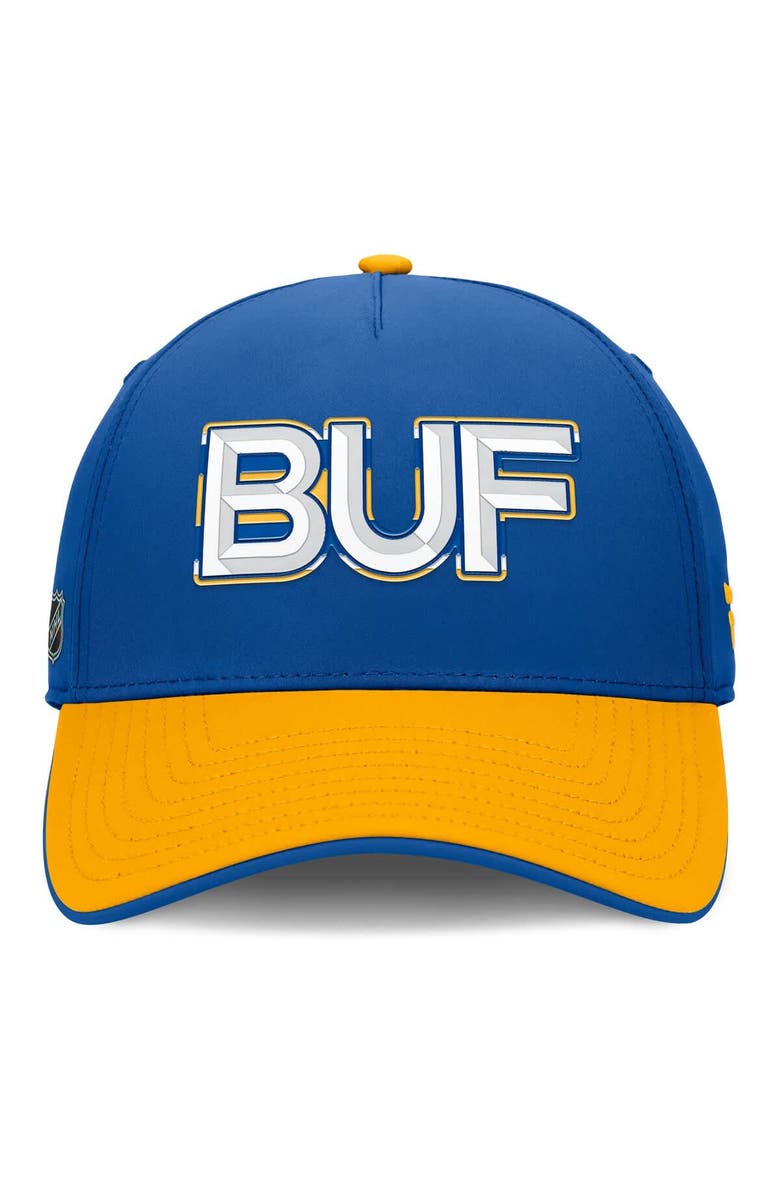 FANATICS Men's Fanatics Royal/Gold Buffalo Sabres Authentic Pro Rink Team Code Flex Hat, Alternate, color, Royal