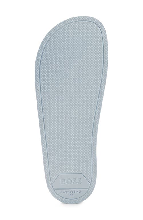 Hugo Boss Boss Bay Slide Sandal In Blue