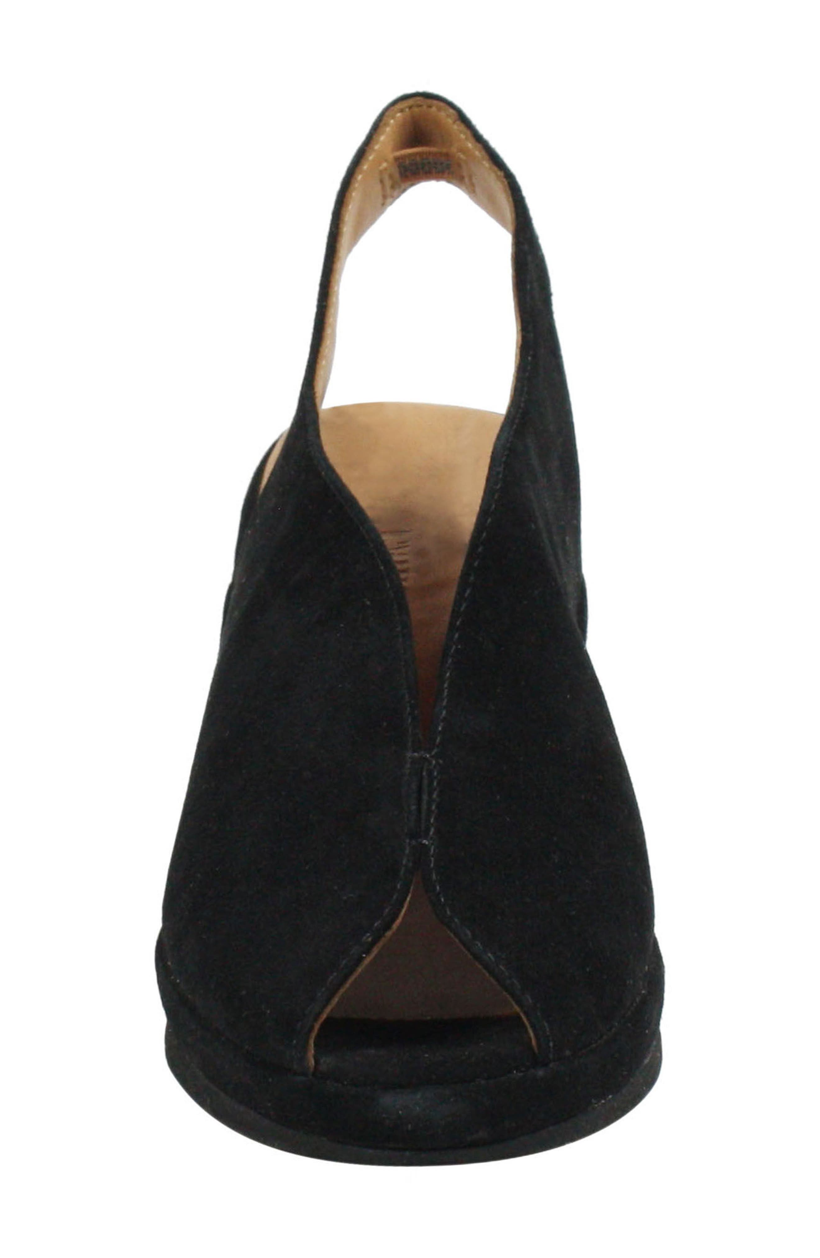 L'Amour des Pieds Odetta Slingback Wedge, Alternate, color, Black Suede