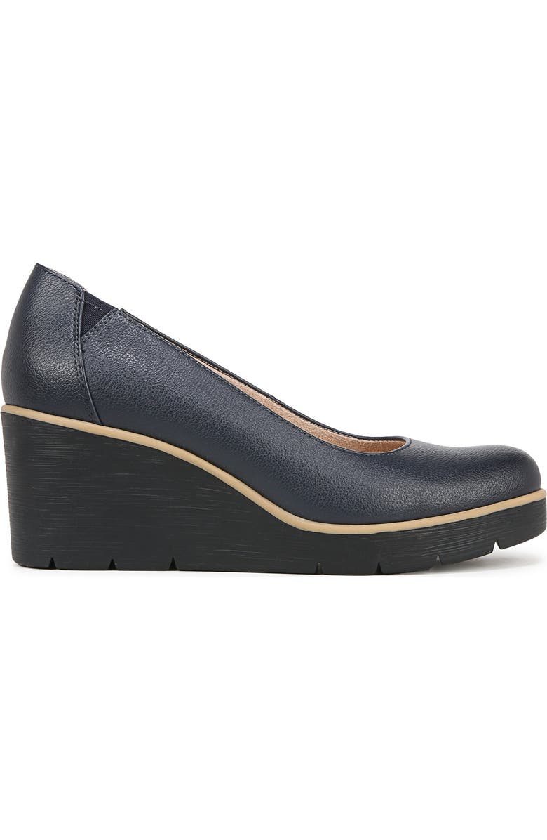 SOUL NATURALIZER About Time Wedge Pump, Alternate, color, Navy Faux Leather