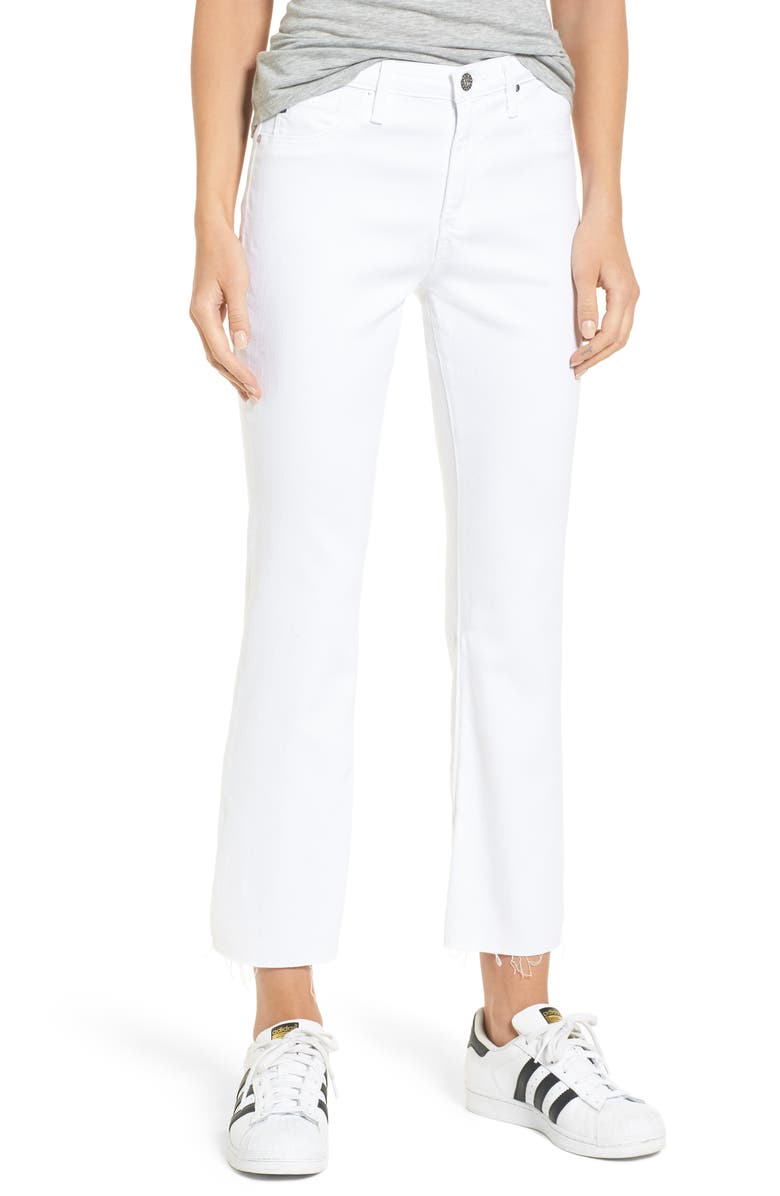 AG Jodi High Waist Crop Jeans, Main, color, White