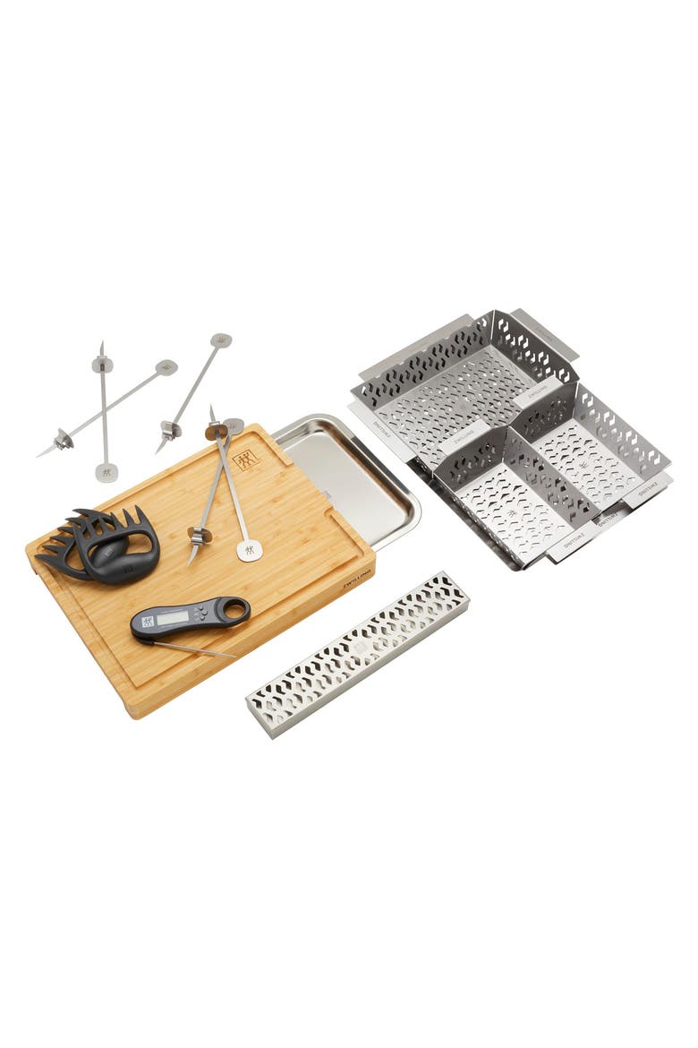 Barbecue 13-Piece Accessories Set, Main, color, STAINLESS STEEL