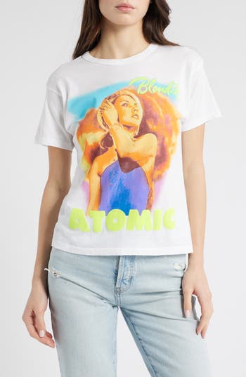 Daydreamer Blondie 'atomic' Graphic T-shirt In White