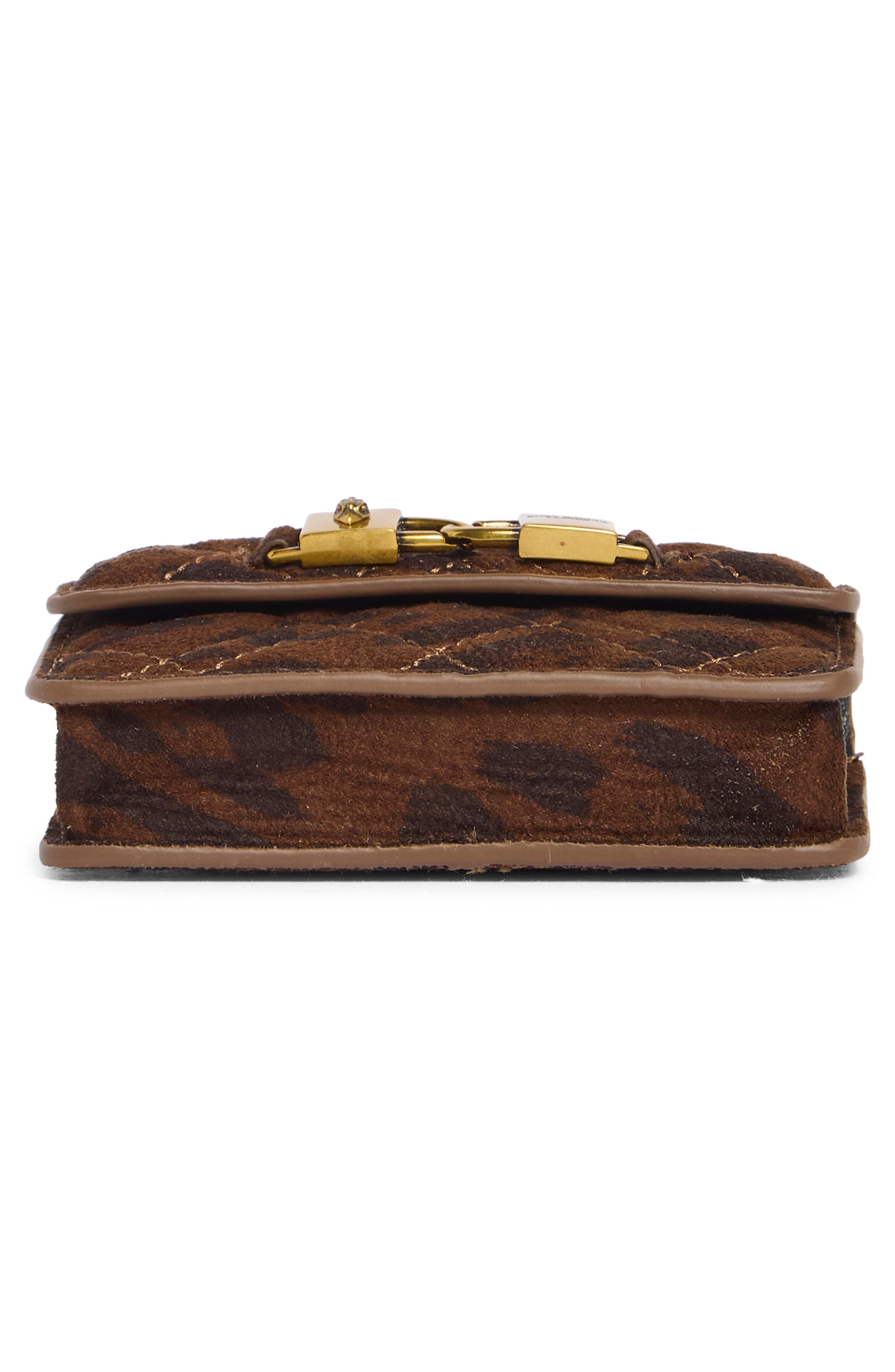 Micro Kingsley Crossbody Bag, Alternate, color, LEOPARD PRINT BROWN -SUEDE