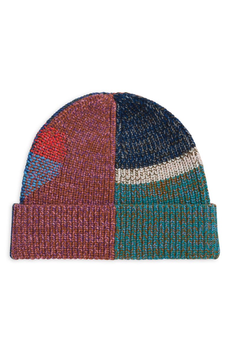 Waste Yarn Project x Celia Pym Colorblock One of a Kind Beanie, Main, color, Multicolored