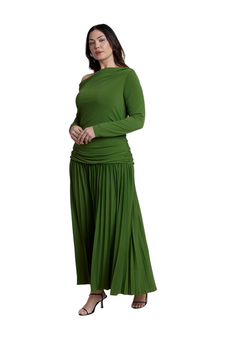 Sweater Button Detail Sweater Maxi Dress, Alternate, color, CACTUS