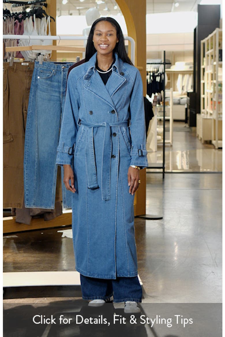 Avec Les Filles Denim Trench Coat (Women) | Nordstrom