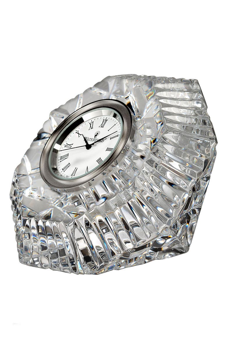 Waterford Lismore Diamond Clock, Main, color, Crystal