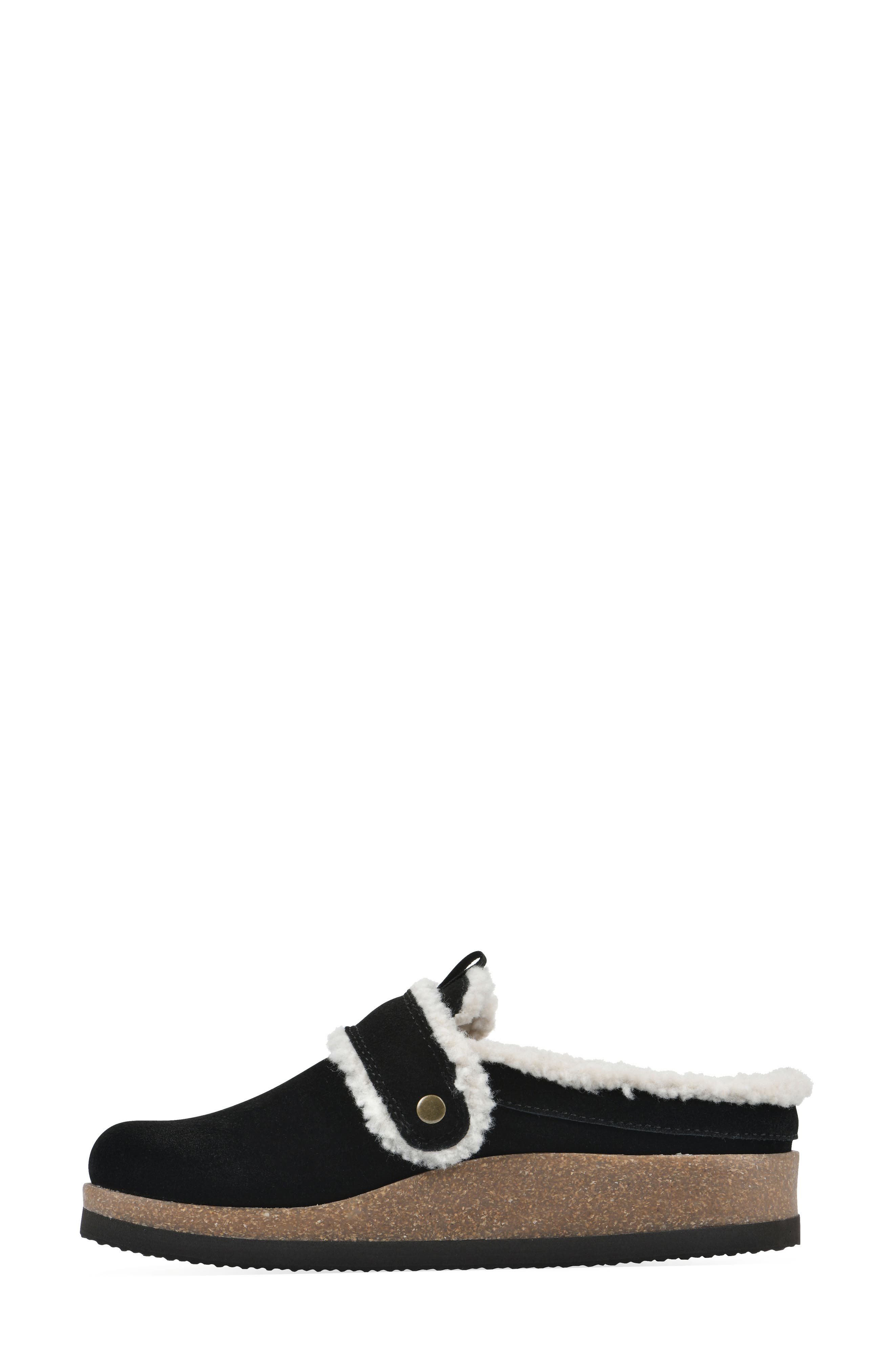 White Mountain Footwear Baylen Faux Shearling Trim Clog, Alternate, color, 