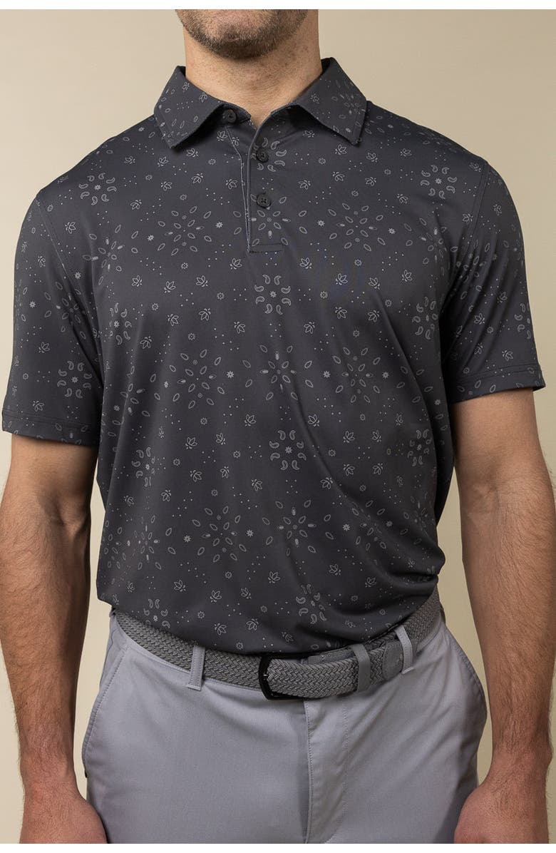 ASHWORTH GOLF Western Polo, Alternate, color, Asphalt