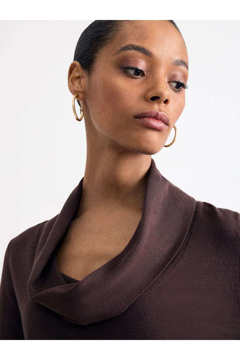Lottie Cowl Neck, Alternate, color, Brown