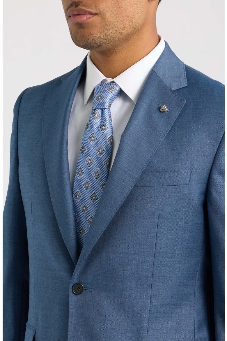 Stacey Trim Fit Solid Navy Stretch Super 110s Suit, Alternate, color, BLUE