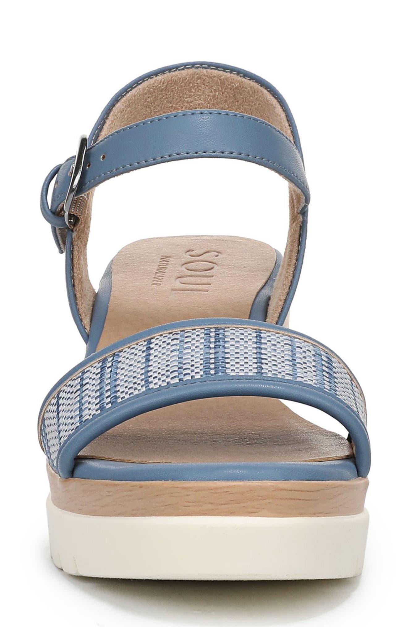 Graciela Wedge Sandal, Alternate, color, NAVY