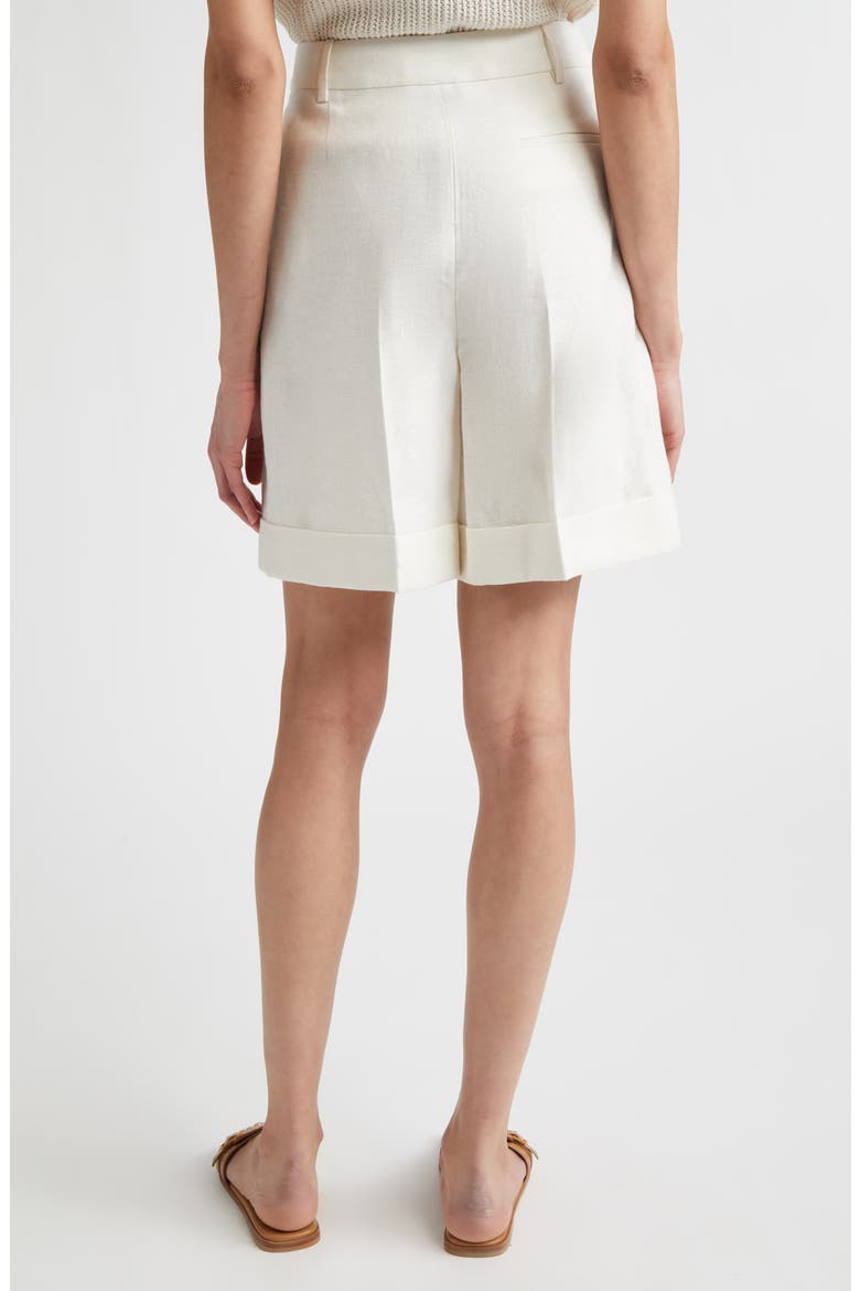 Sparkle Linen Blend Bermuda Shorts, Alternate, color, 00 IVORY