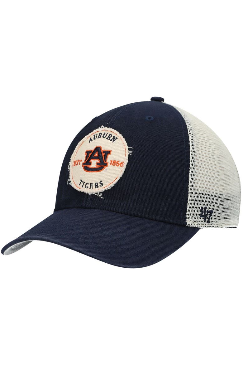 Men's '47 Navy Auburn Tigers Howell MVP Trucker Snapback Hat, Main, color, Navy