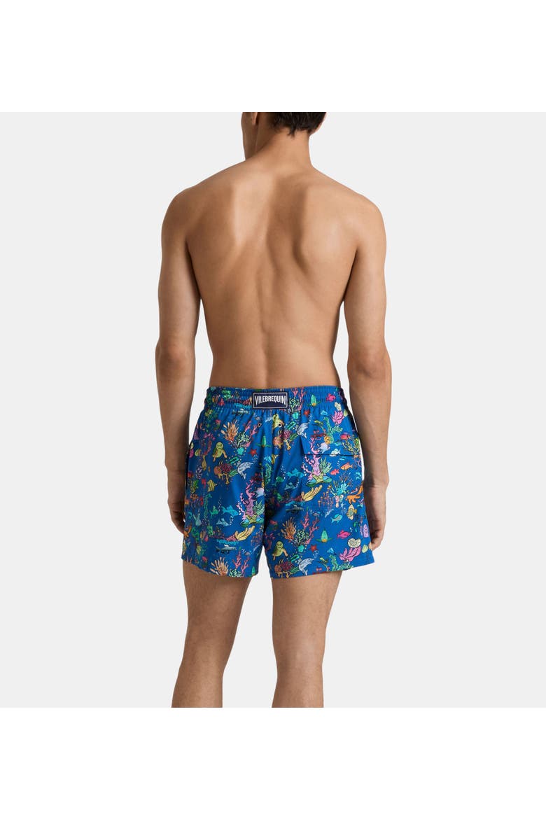 Stretch Short Swim Trunks, Alternate, color, Palace Blue