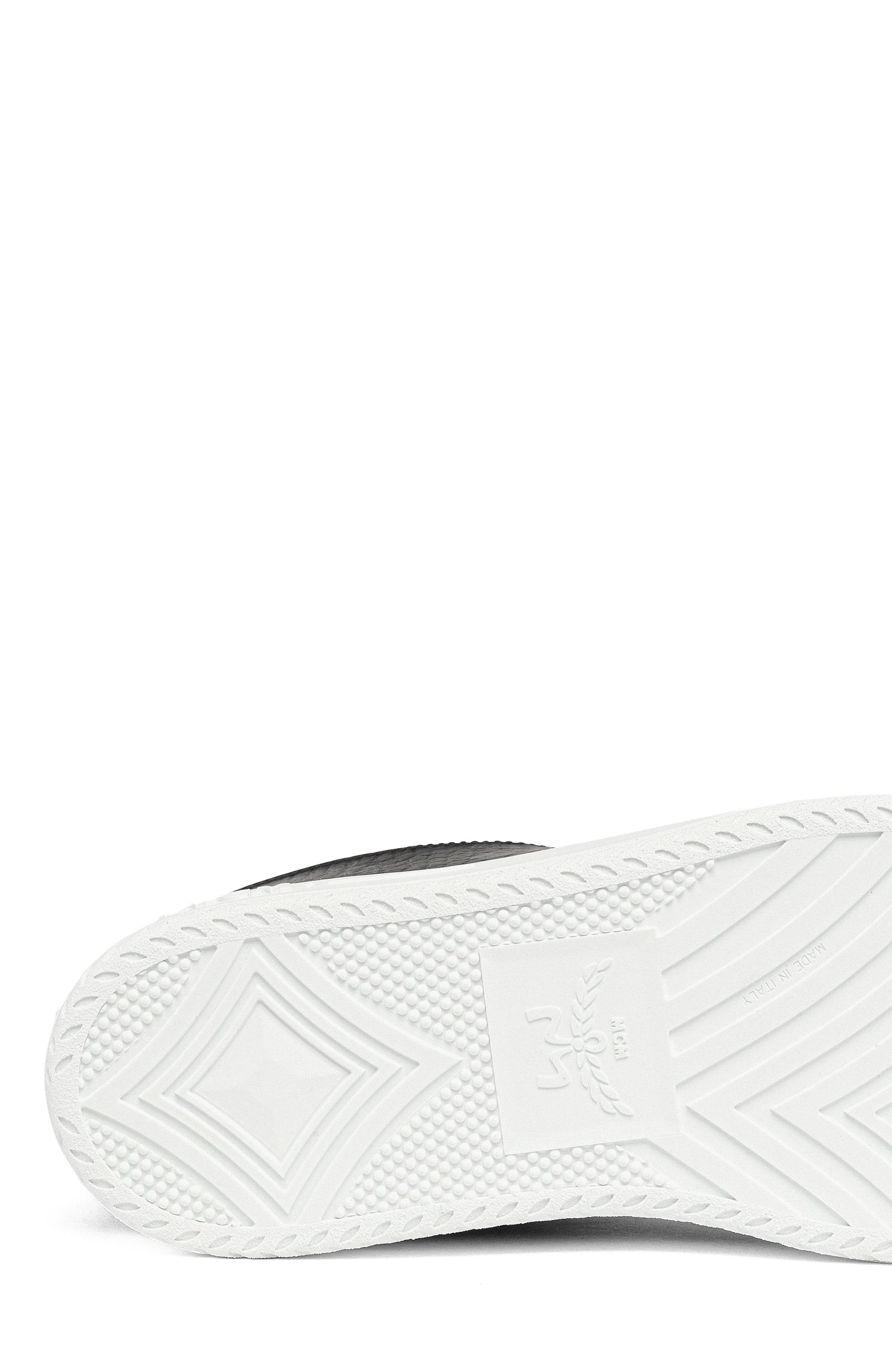 MCM Neo Terrain Lo Sneakers in Visetos, Alternate, color, Black