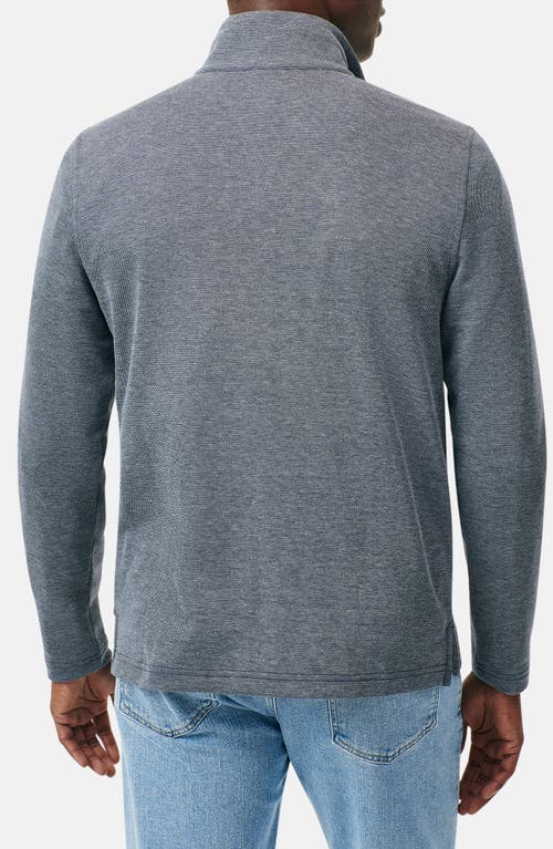 BROOKS BROTHERS BROOKS BROTHERS HEATHERED PIQUÉ HALF ZIP PULLOVER