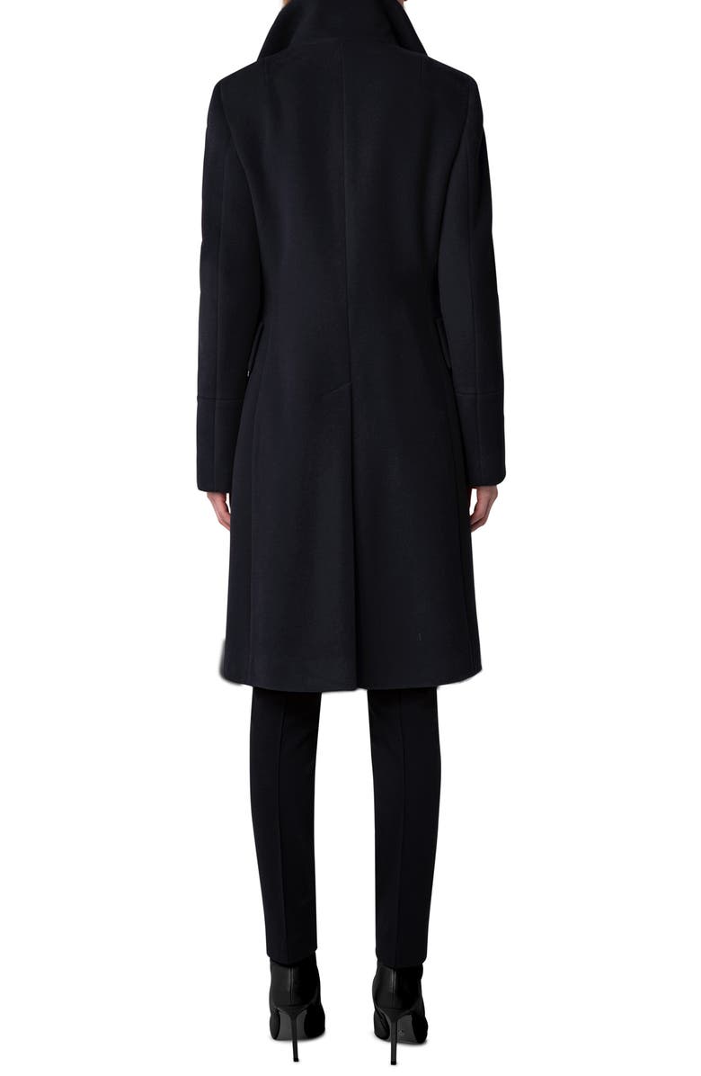 Akris punto Stand Collar Wool Blend Coat, Alternate, color, 