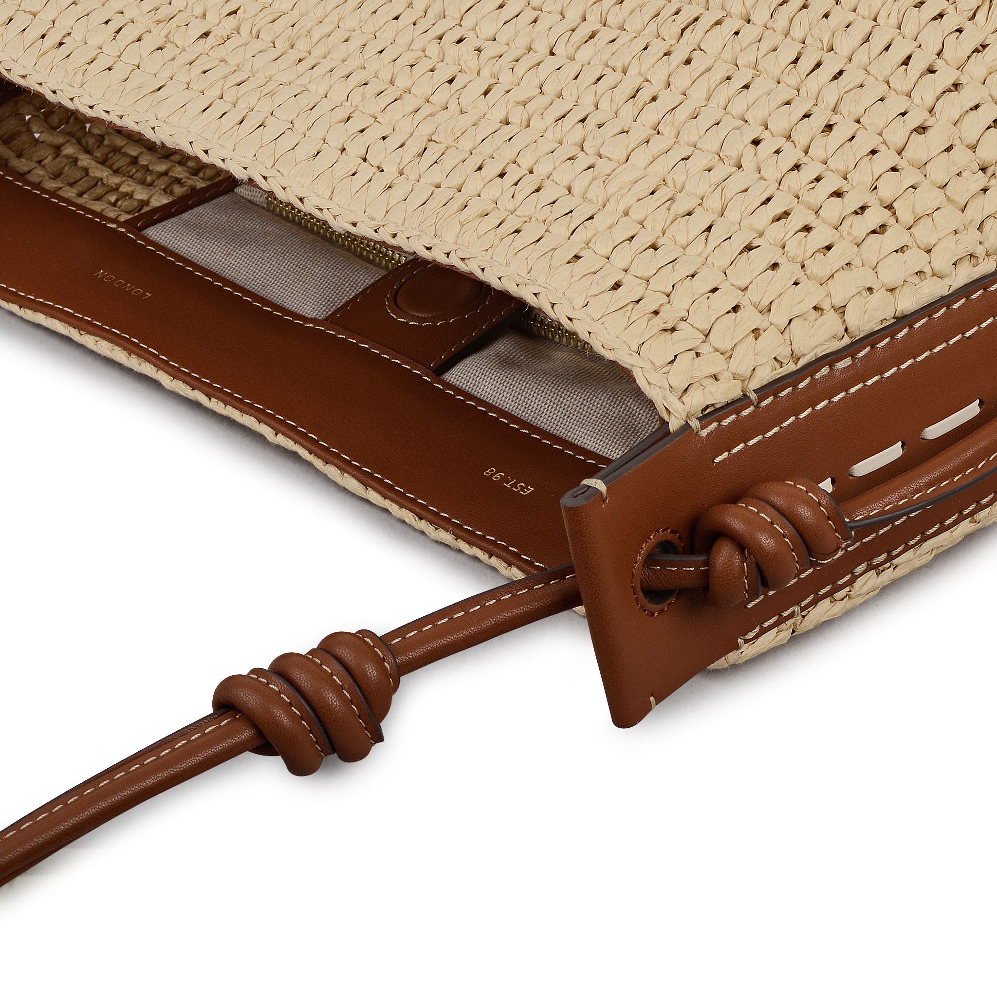 Radley The Camden - Raffia Medium Open Top Shoulder Bag, Alternate, color, Natural