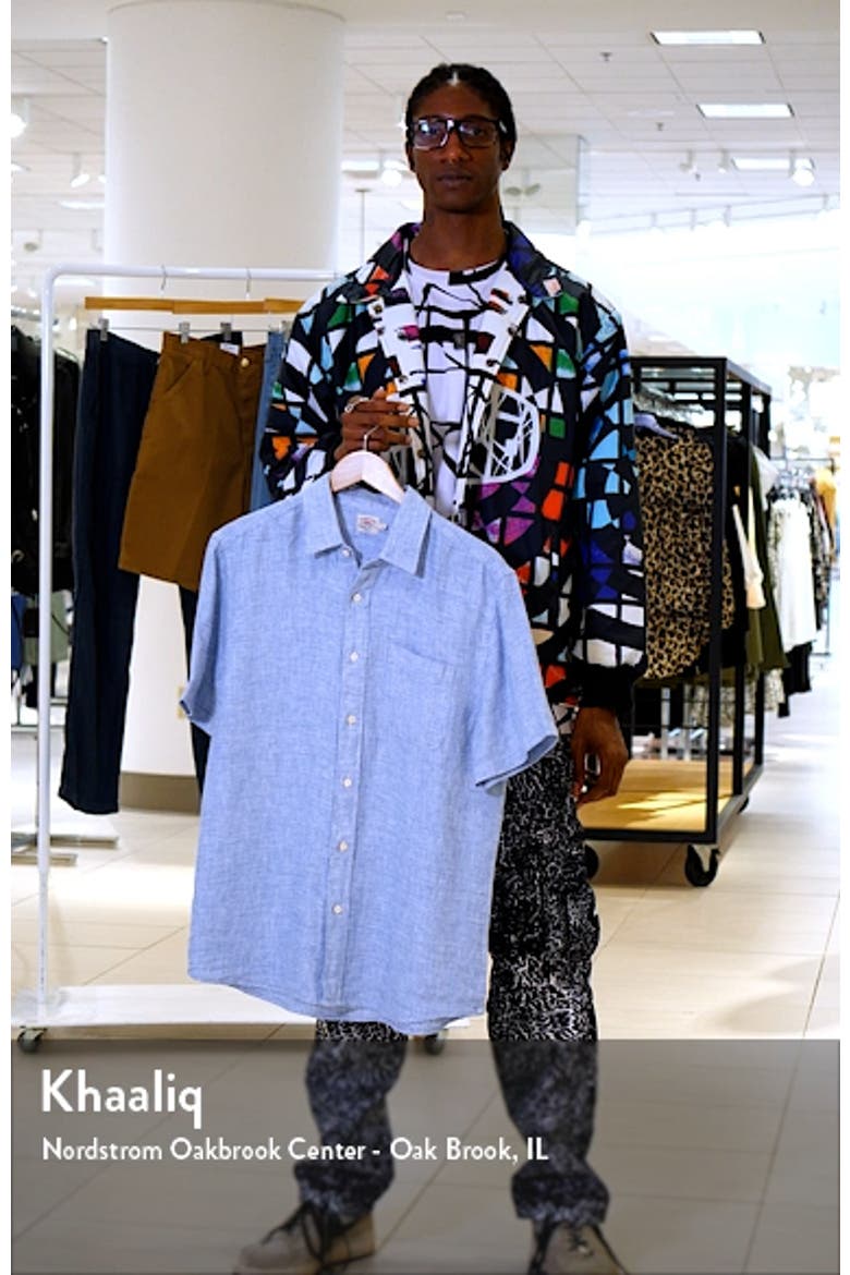Men's Laguna Short Sleeve Linen Button-Up Shirt video