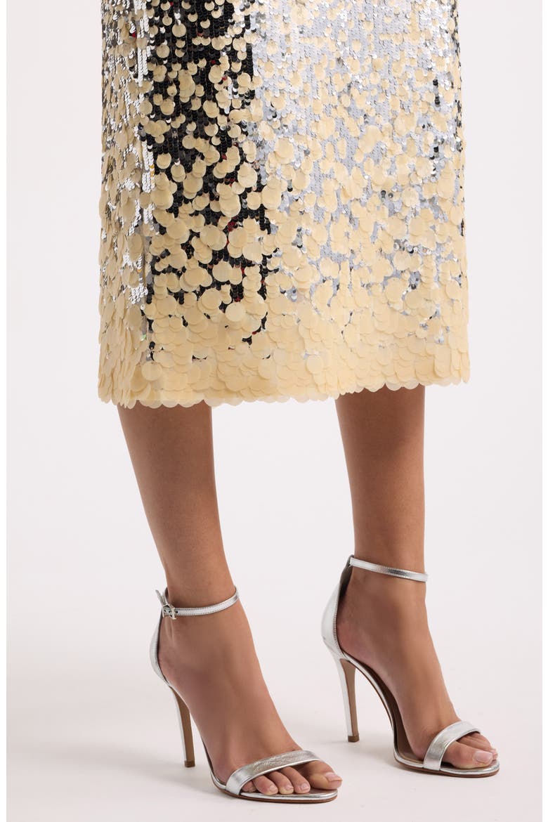 Sequin Column Midi Skirt, Alternate, color, SILVER SEQUIN