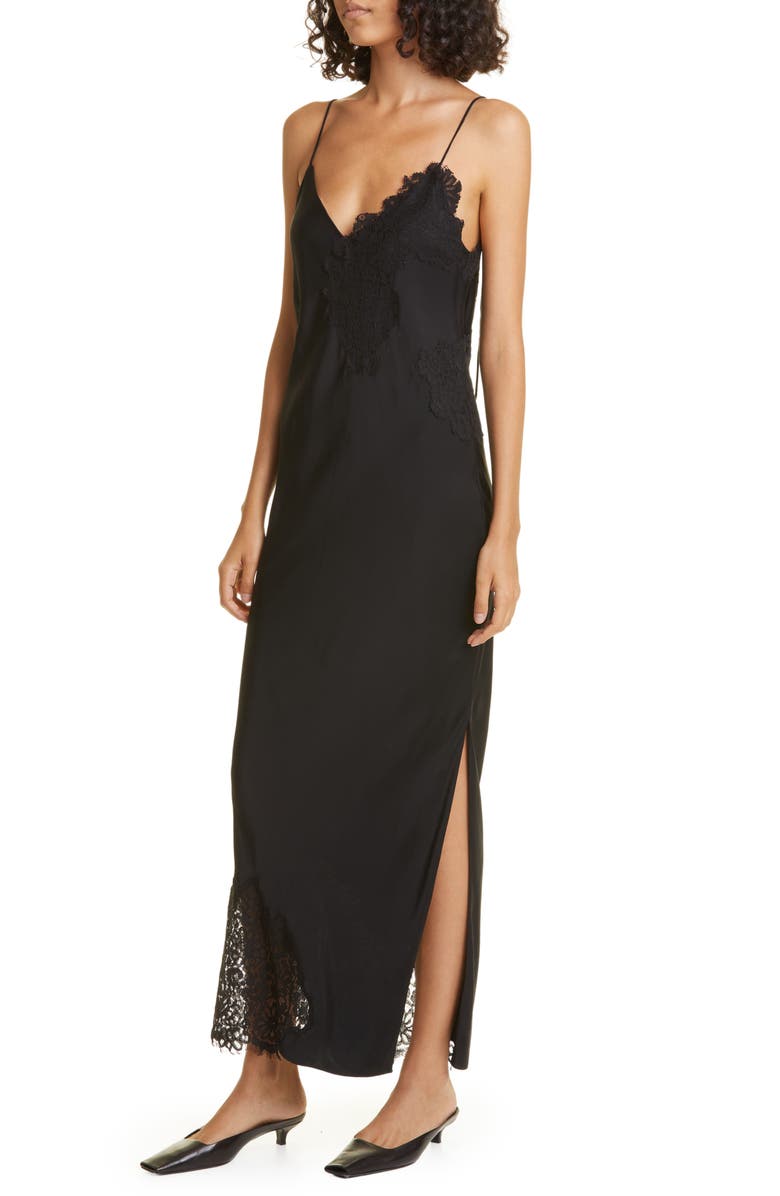 Róhe Lace Satin Slipdress, Alternate, color,