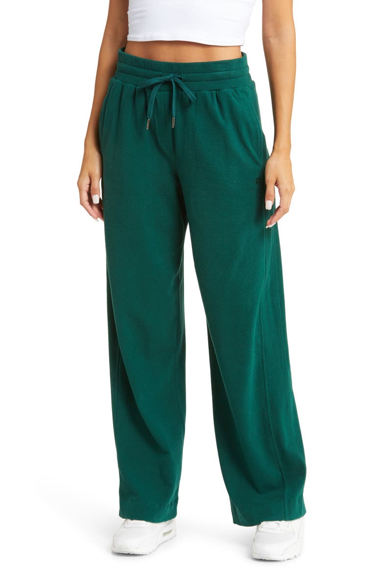 Serene Luxe Fleece Pants, Main, color, RETRO GREEN