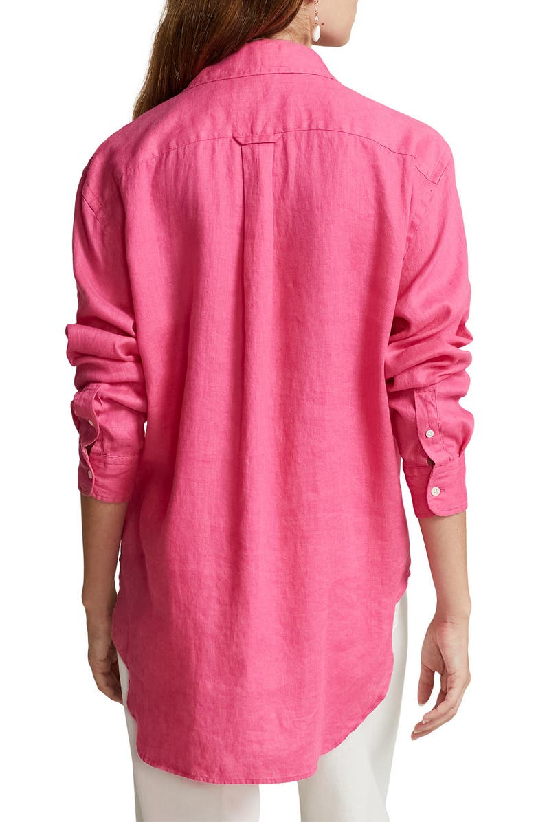 Polo Ralph Lauren Linen Button-Down Shirt, Alternate, color, 