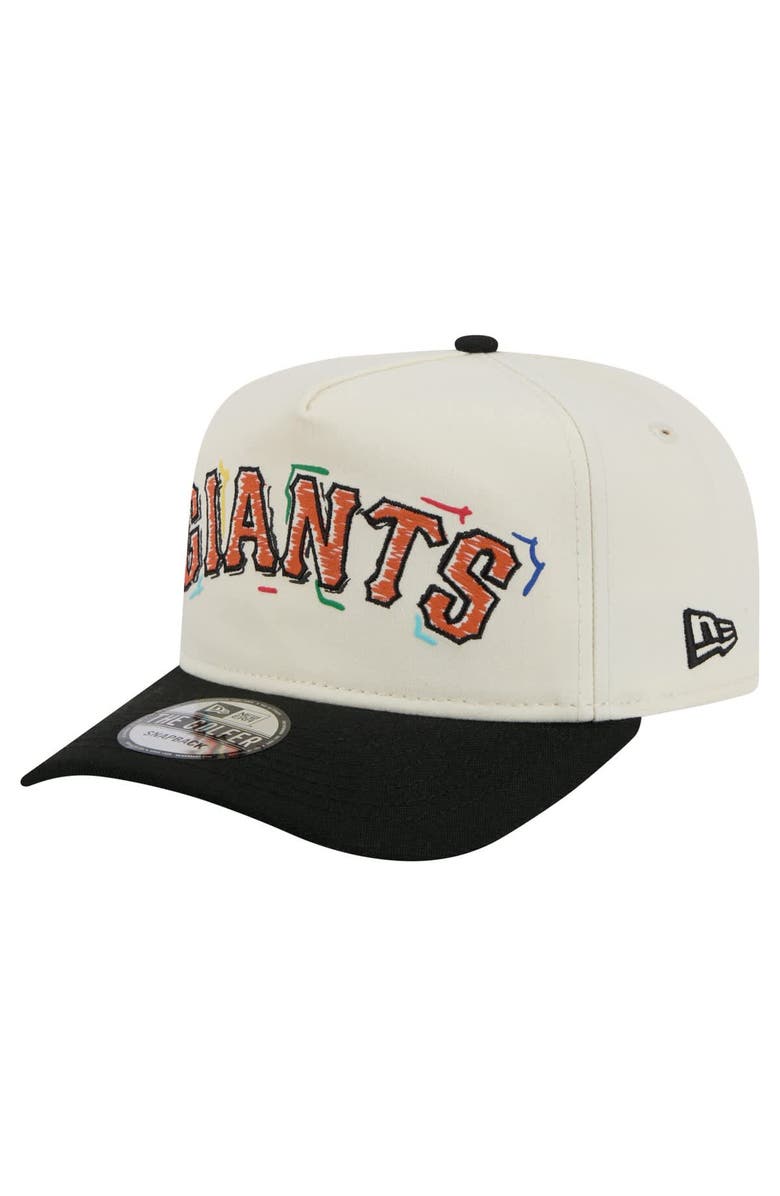 New Era Men's New Era  White San Francisco Giants Team Scribble Golfer Adjustable Hat, Main, color, 