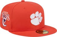 New Era Men's New Era Orange  Clemson Tigers Throwback 59FIFTY Fitted Hat