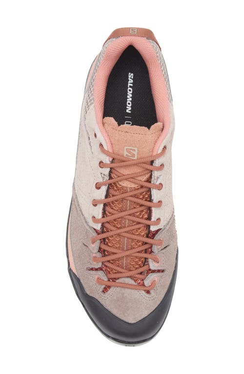 Salomon X-alp Rubber And Mesh-trimmed Suede Sneakers In Etherea/russet/hyma Pink