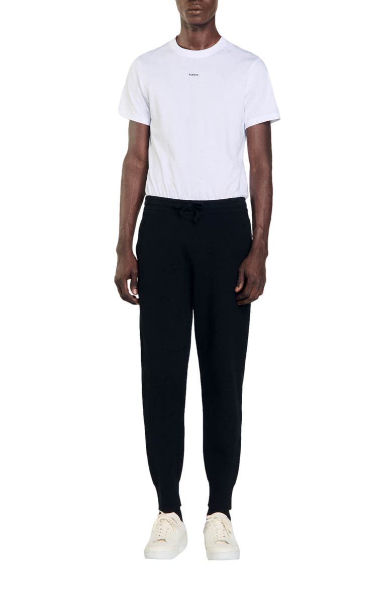 SANDRO Knit jogging bottoms, Alternate, color,