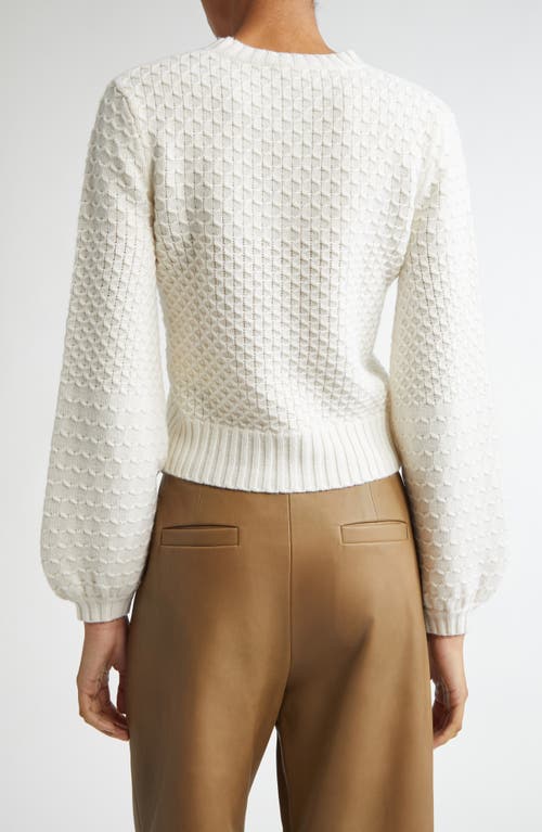 Max Mara Elvira Wool & Cashmere Crewneck Sweater In White