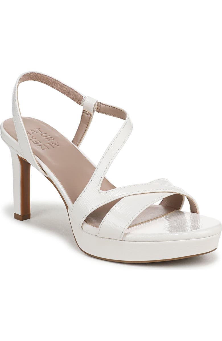 Naturalizer Abby Platform Slingback Sandal, Main, color, Warm White Faux Leather
