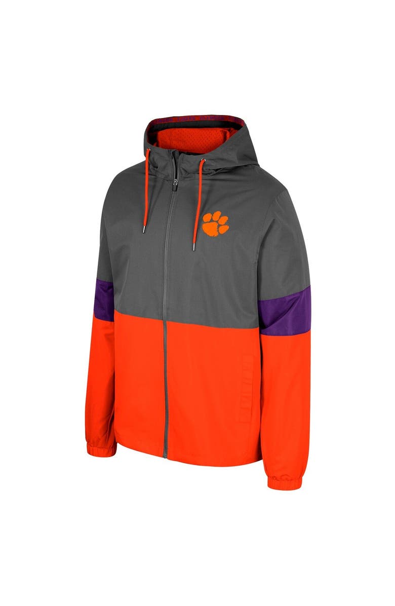 COLOSSEUM Men's Colosseum Charcoal Clemson Tigers Miles Full-Zip Jacket, Alternate, color, Charcoal