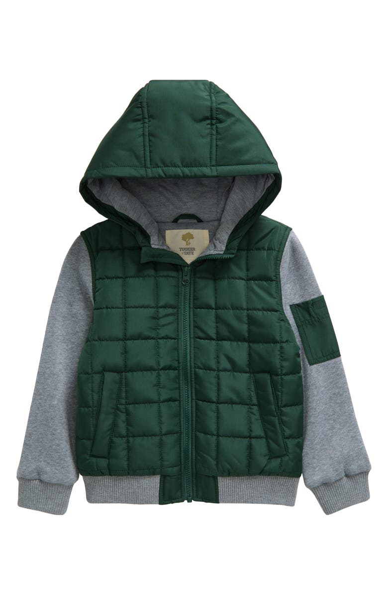 Tucker + Tate Kids' Summit Crest Mixed Media Jacket, Main, color, 