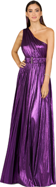 LARA New York One Shoulder Metallic Dress