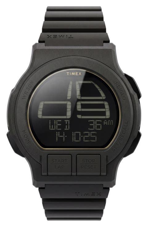 Retroware Digital Resin Strap Watch, 46mm