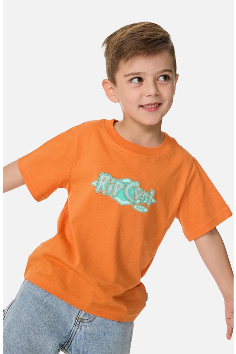 Kids' Ride the Wave Logo Graphic T-Shirt, Alternate, color, VITAMIN C