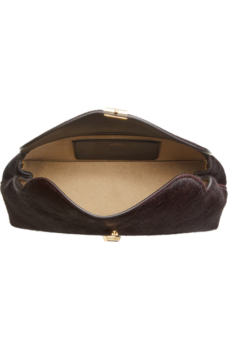 TOTEME T-Lock Genuine Calf Hair Clutch, Alternate, color, Wine