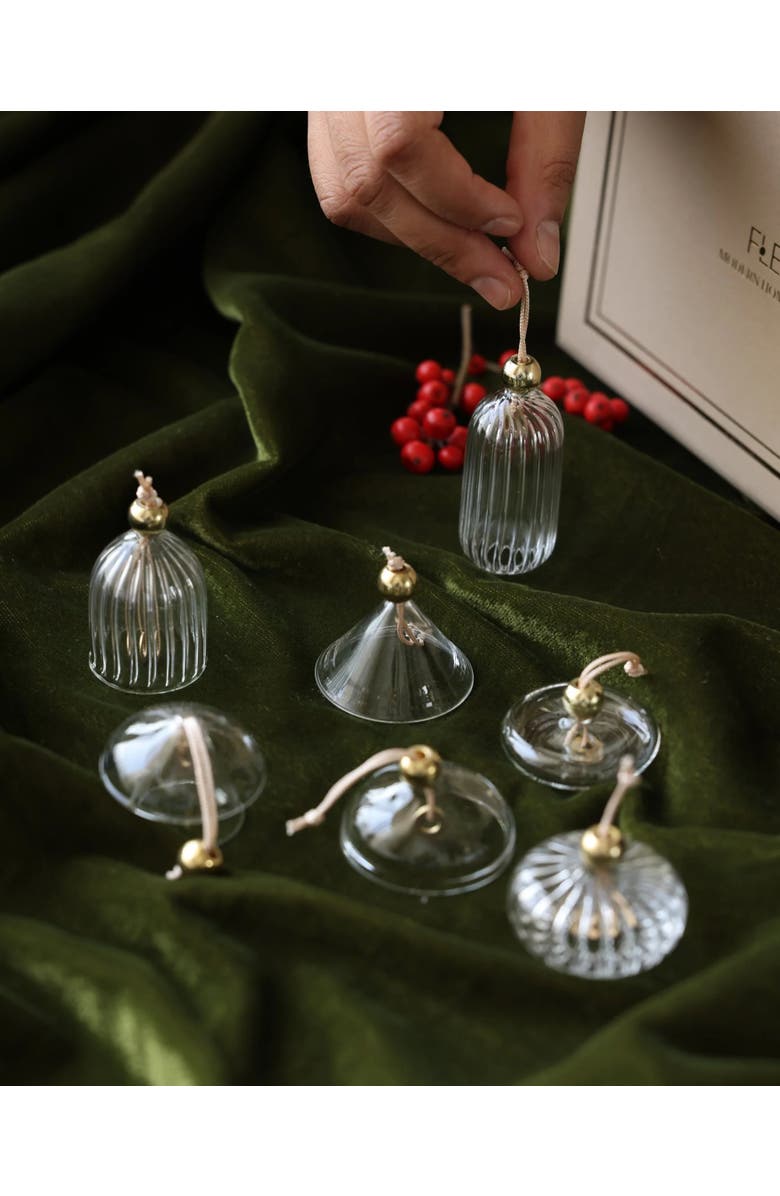 Fleck Bon Ornaments - Set of 4, Alternate, color, Clear