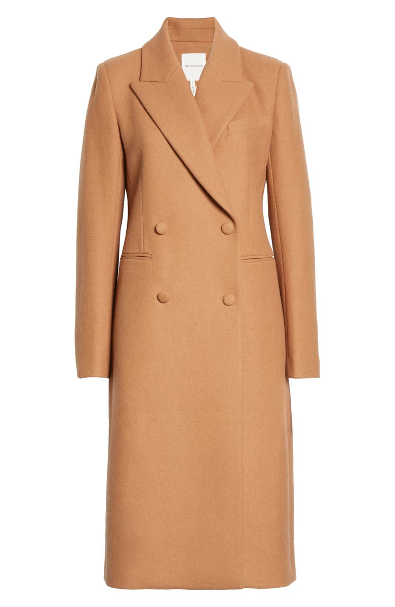Avec Les Filles Double Breasted Wool Blend Coat, Alternate, color,