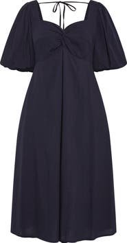 City Chic Makenzie Puff Sleeve Midi Dress