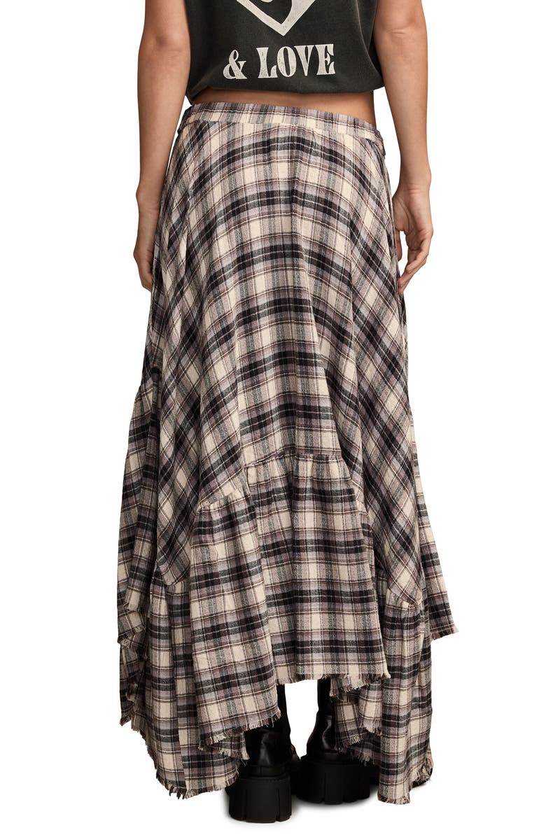 Lucky Brand Plaid Maxi Skirt, Alternate, color, Cream Plaid