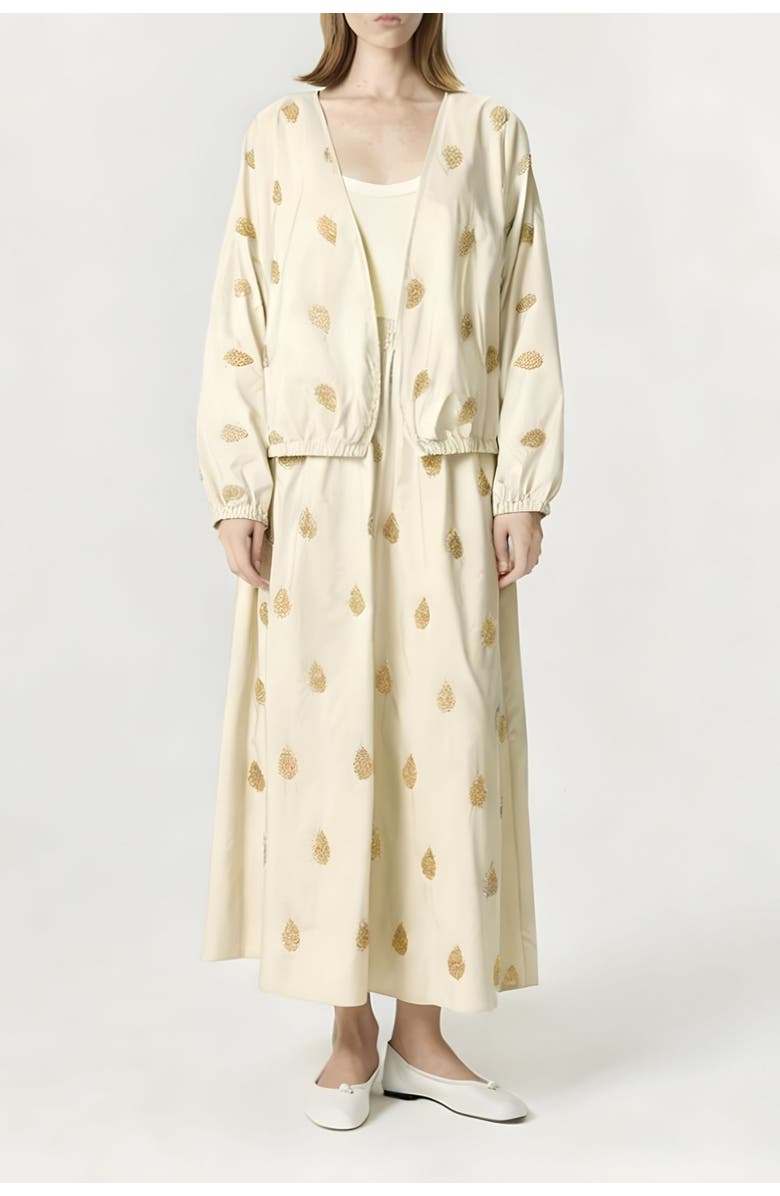 Nocturne Beaded Embroidered Maxi Skirt, Alternate, color, Ivory