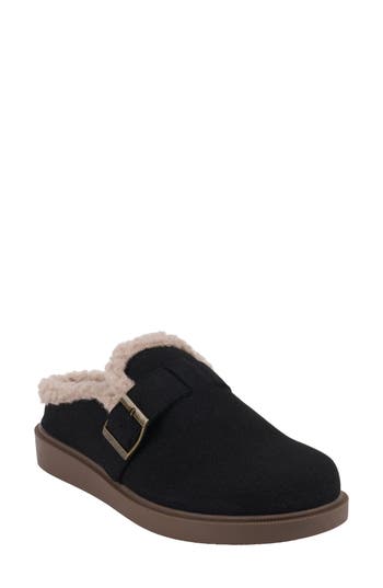 Good Choice New York Vallery Faux Shearling Lined Mule In Black