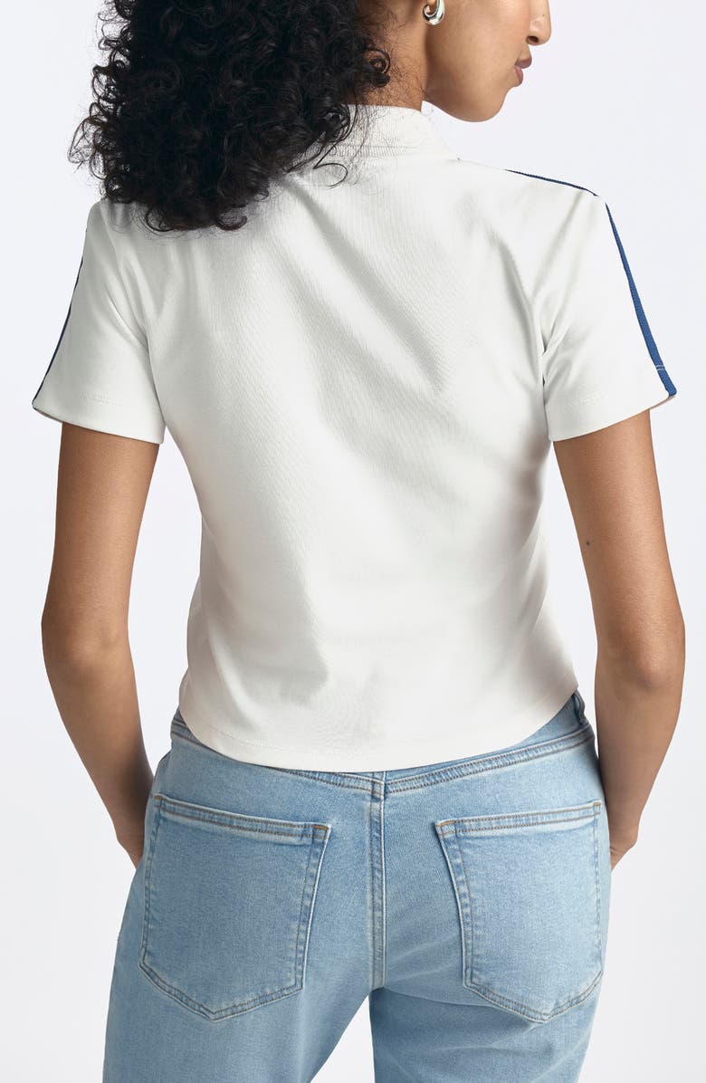Brooklyn Industries Tipped Johnny Collar Short Sleeve T-Shirt, Alternate, color, White