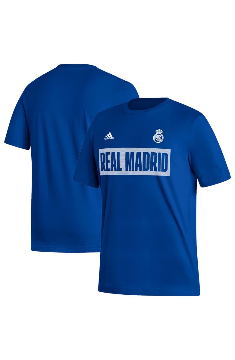 adidas Men's adidas Blue Real Madrid Culture Bar T-Shirt, Main, color, 